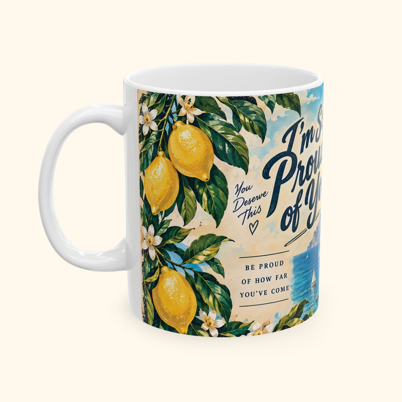 Proud of You Vintage Postcard Coffee Mug