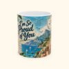 Proud of You Vintage Postcard Coffee Mug